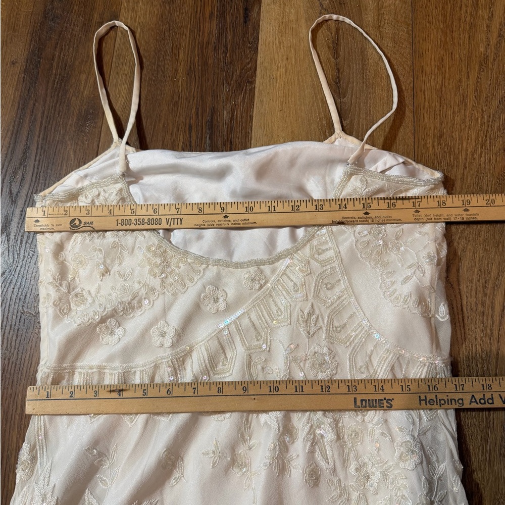 Vintage Y2K 100% Silk Beaded Dress Vintage Beaded Dress Vintage Wedding Dress - Picture 16 of 16